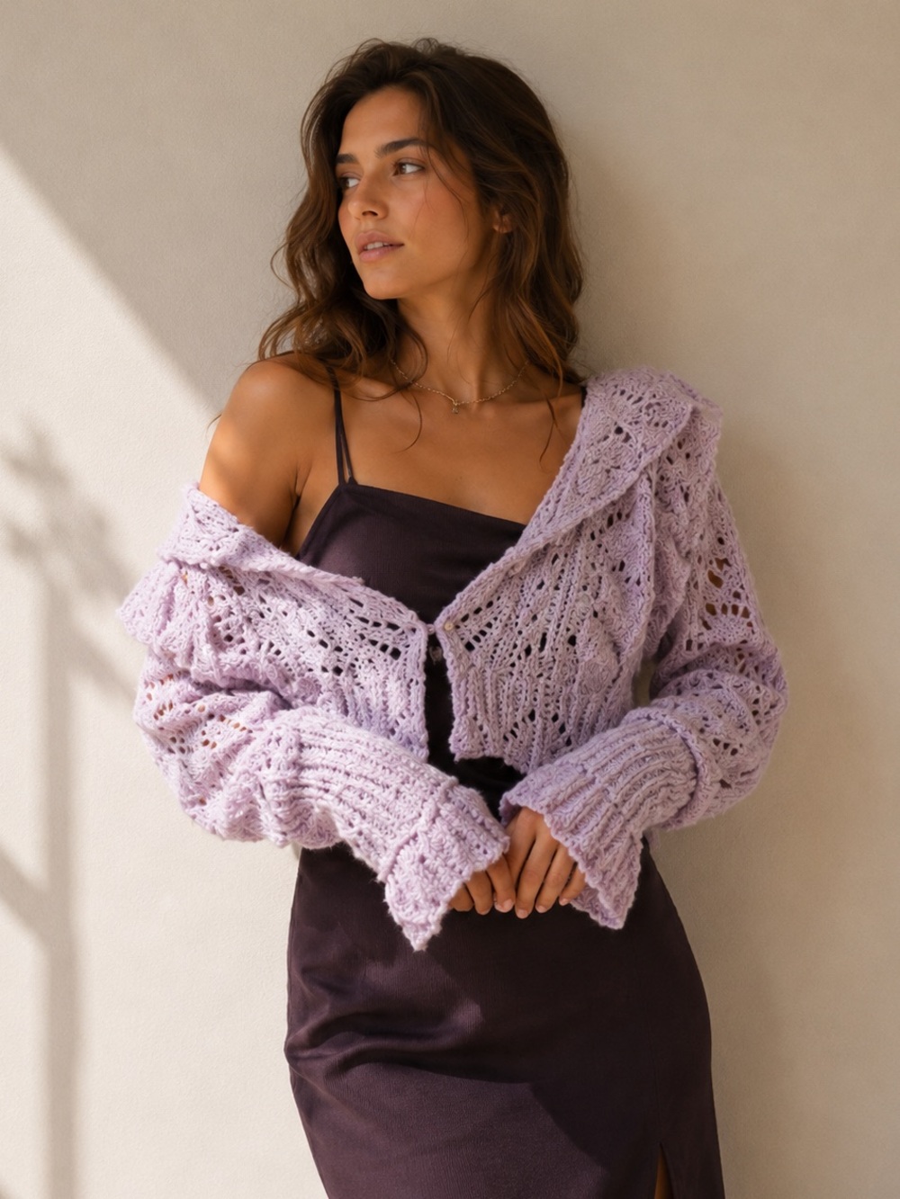 🎉LAST PIECE🎉FREE PEOPLE Avery Cardi in Orchid Dust‎